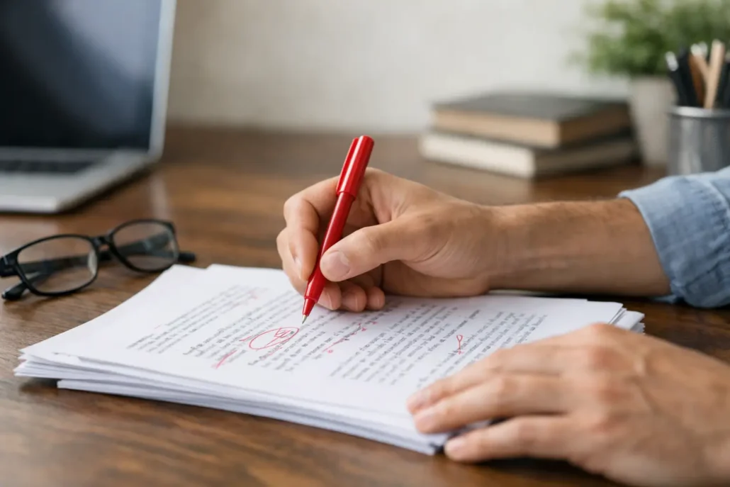 Cómo corregir un manuscrito sin arruinarlo